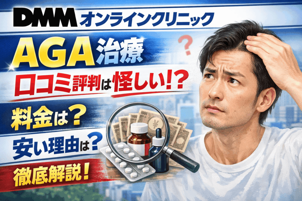 【診療体験あり】DMMオンラインクリニックのAGA治療の口コミ評判