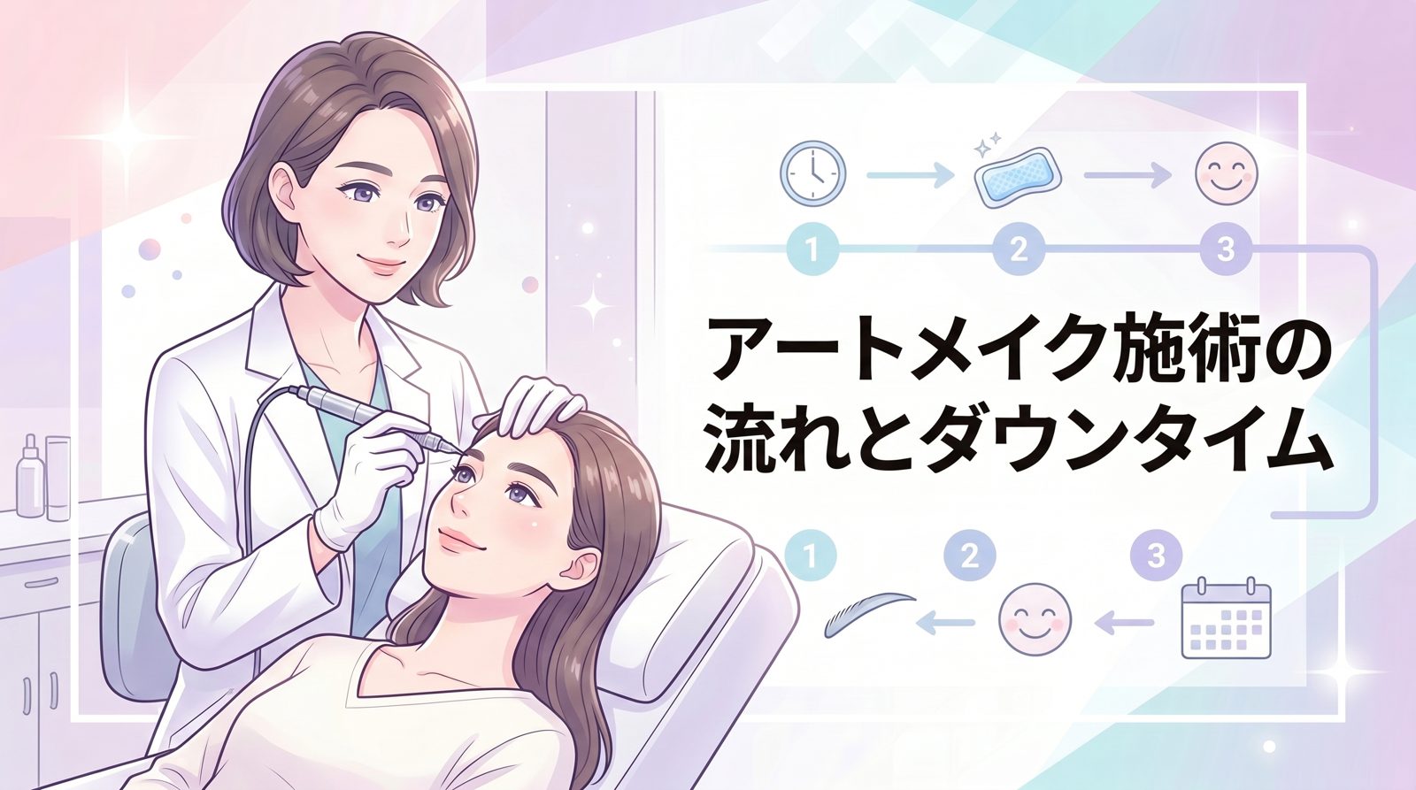 アートメイク施術の流れとダウンタイム