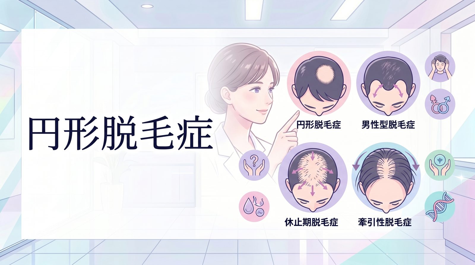 女性特有の円形脱毛症の原因