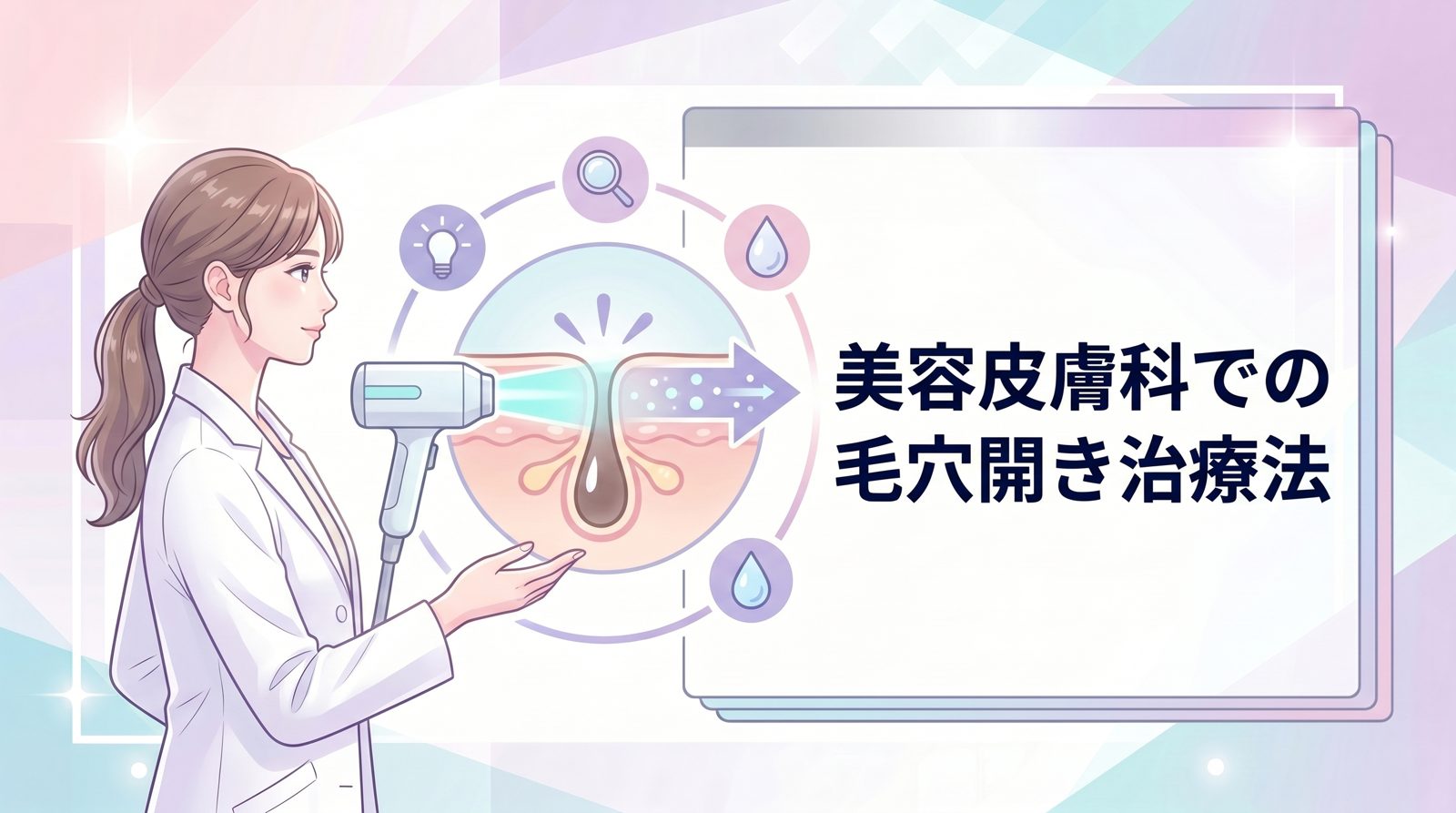 美容皮膚科での毛穴開き治療法