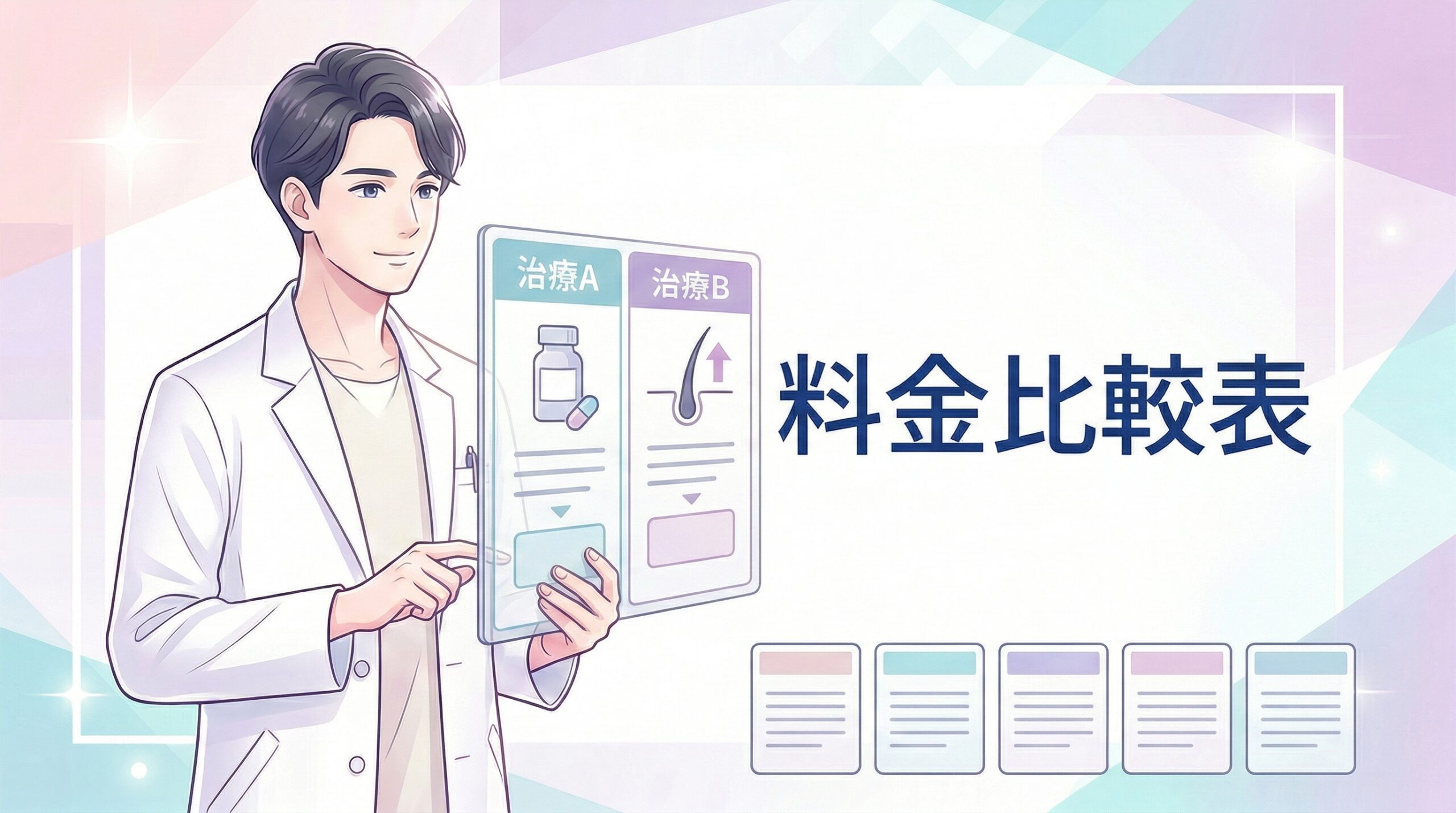 薄毛治療の費用相場｜治療法別の料金比較