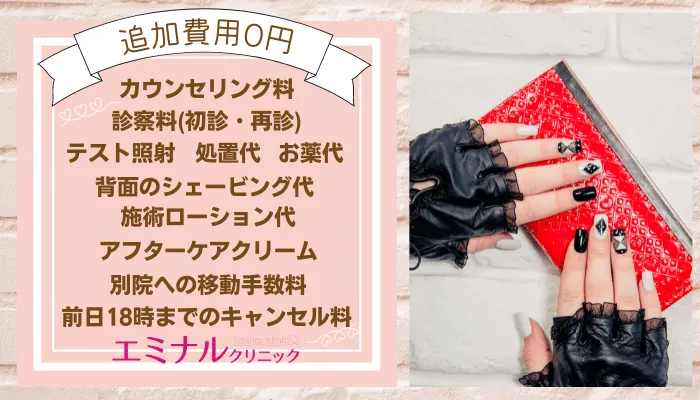 エミナルクリニック追加費用心斎橋2号