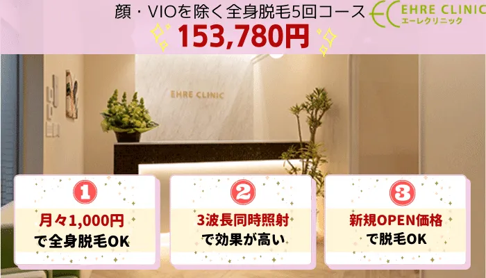 エーレクリニック全身比較