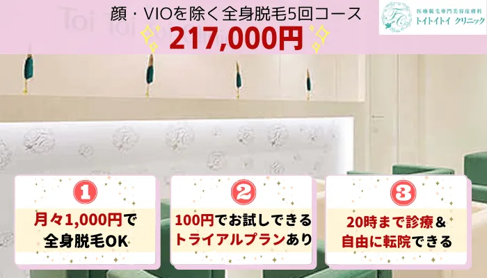 トイトイトイクリニック全身比較