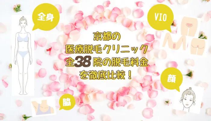 京都の医療脱毛クリニック全38院の脱毛料金比較