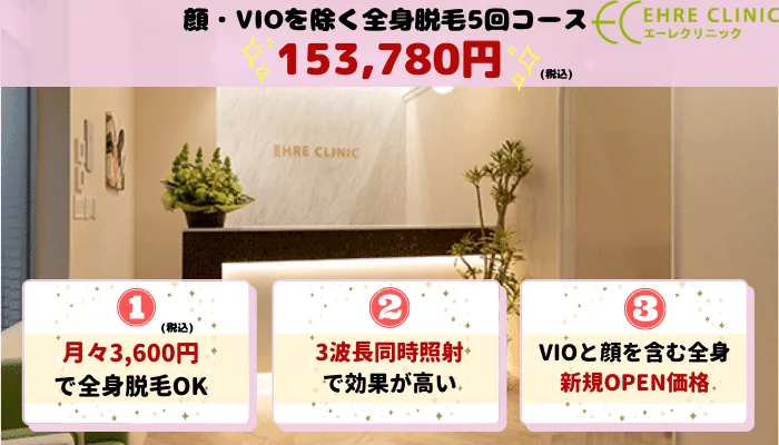 エーレクリニック池袋全身比較