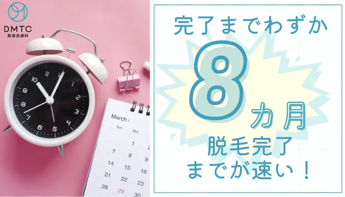 DMTC美容皮膚科脱毛完了8ヶ月