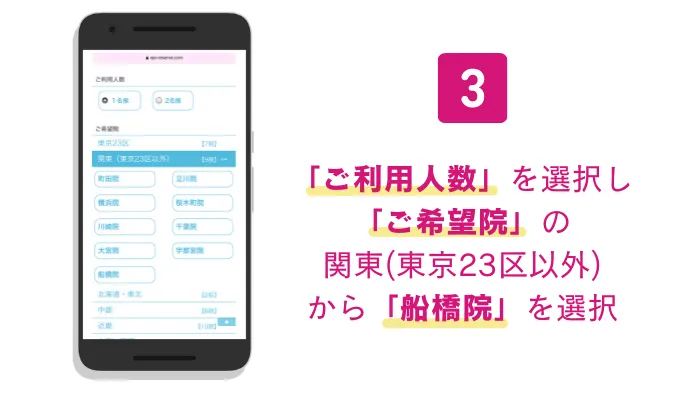 エミナルクリニック船橋カウンセリング予約手順3