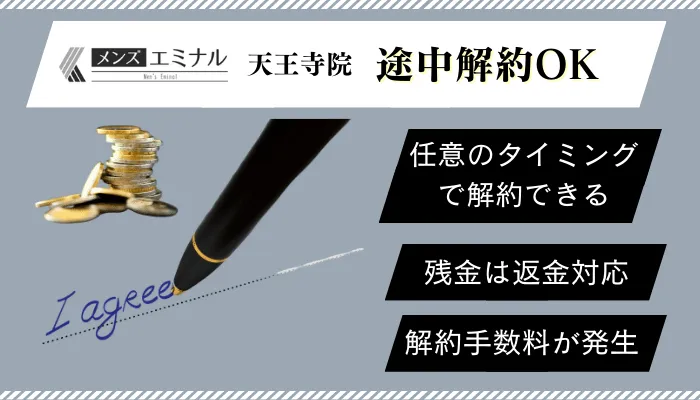 メンズエミナル天王寺解約