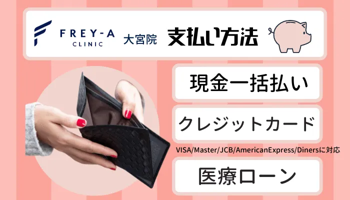 フレイアクリニック大宮支払い方法