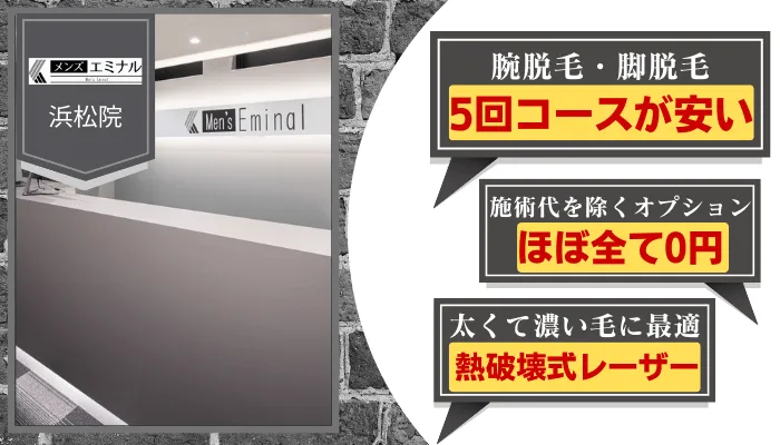 メンズエミナル浜松比較腕・脚