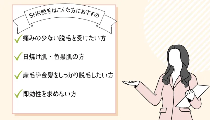 SHR脱毛はこんな方におすすめ