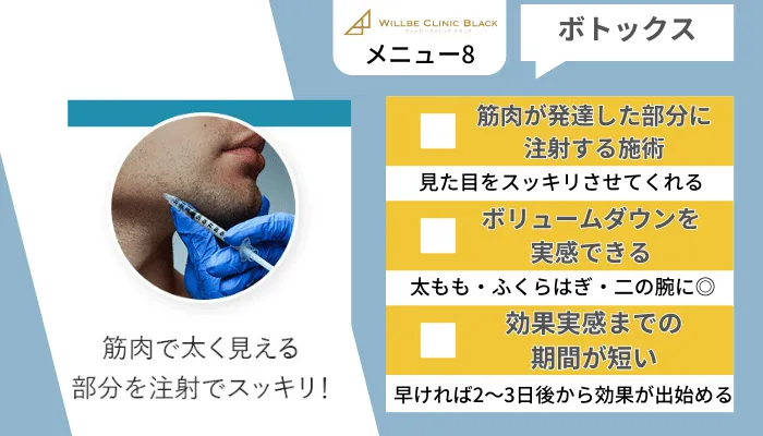 ウィルビークリニックブラック医療痩身メニュー8