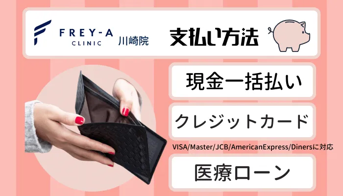 フレイアクリニック川崎支払い方法